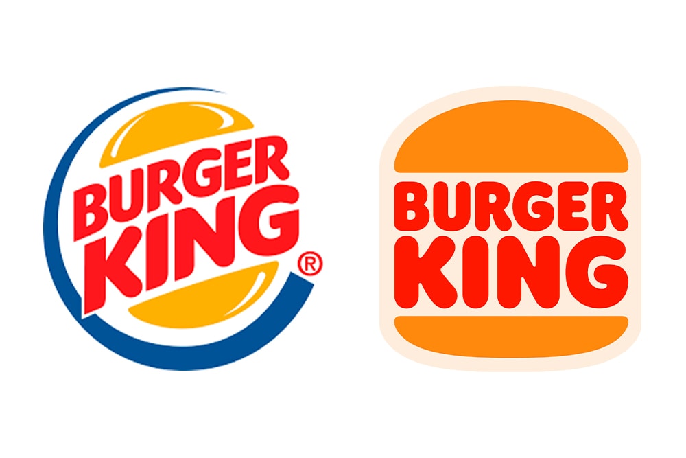 Comparación del logo de Burger King. 