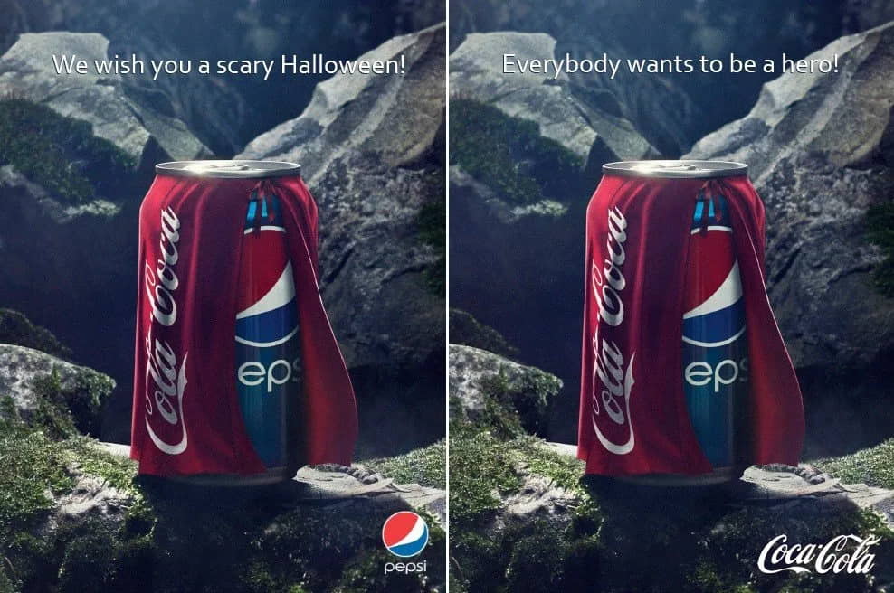 Campaña de Halloween de Coca-Cola e Pepsi.