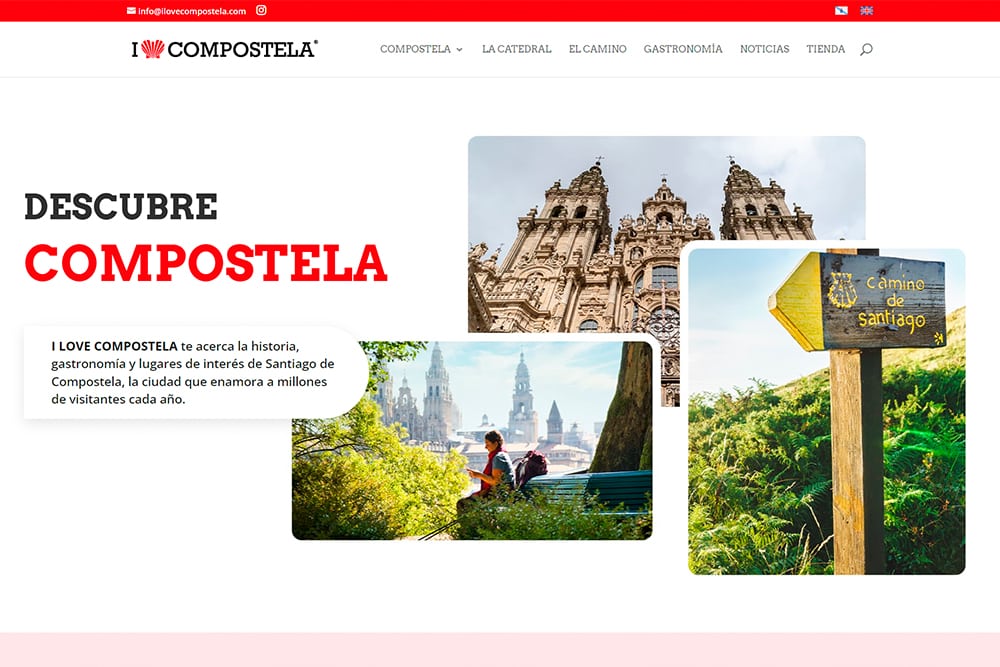Página web de I Love Compostela